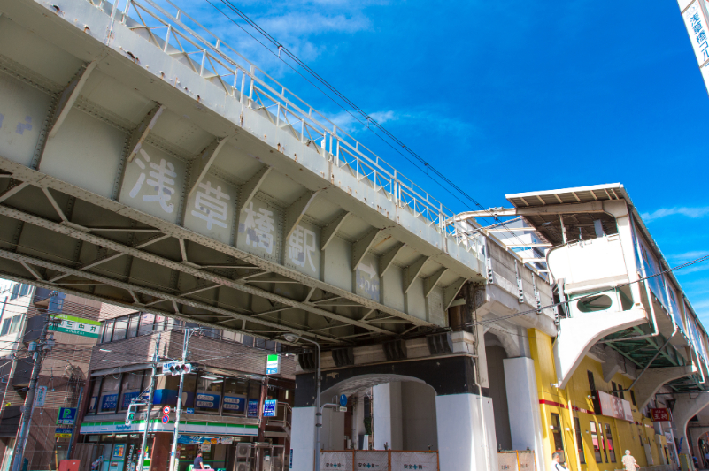 浅草橋駅付近の高架下