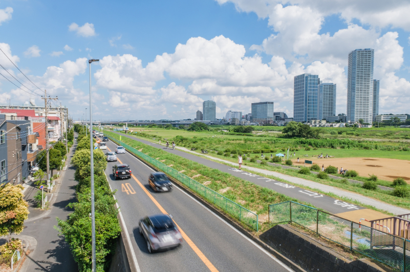 多摩川沿線道路