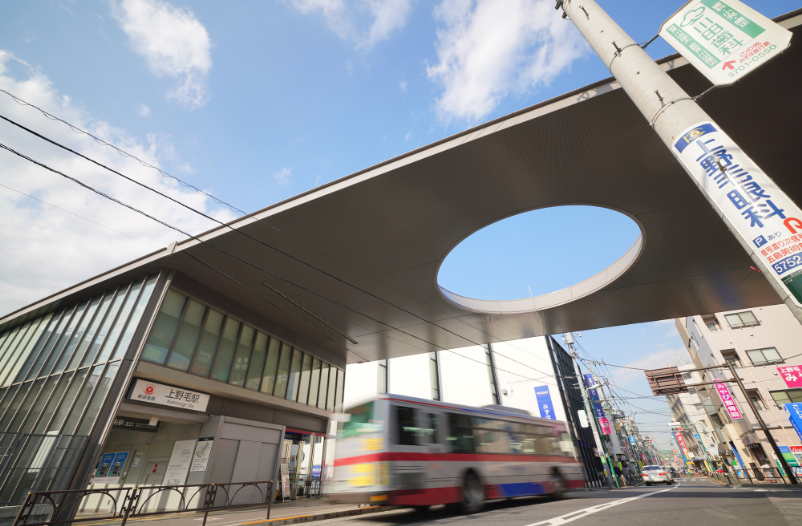 上野毛駅前