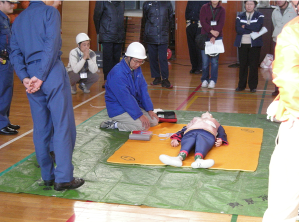 救護衛生班の訓練模様