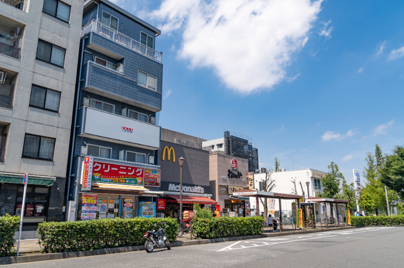 浮間船渡駅周辺の街並み