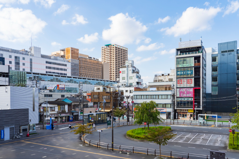 北千住駅東口の風景