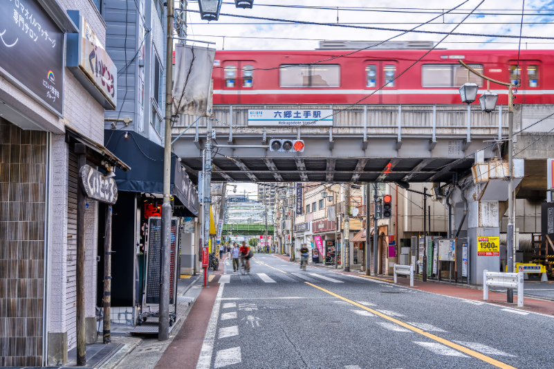 京浜急行線 六郷土手駅周辺