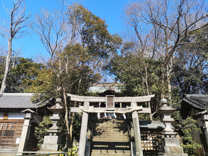 篠崎浅間神社の拝殿と鳥居